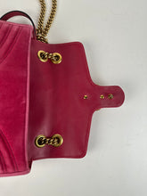 Load image into Gallery viewer, Gucci Velvet Matelasse Mini GG Marmont Shoulder Bag Pink Light Raspberry Rose