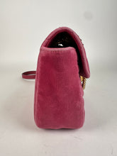 Load image into Gallery viewer, Gucci Velvet Matelasse Mini GG Marmont Shoulder Bag Pink Light Raspberry Rose