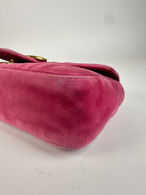 Load image into Gallery viewer, Gucci Velvet Matelasse Mini GG Marmont Shoulder Bag Pink Light Raspberry Rose