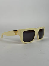 Load image into Gallery viewer, Bottega Veneta Angle Acetate Square Sunglasses Off White Grey