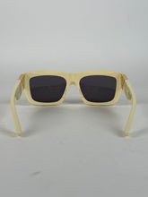 Load image into Gallery viewer, Bottega Veneta Angle Acetate Square Sunglasses Off White Grey