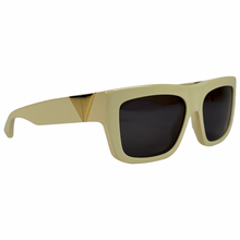 Load image into Gallery viewer, Bottega Veneta Angle Acetate Square Sunglasses Off White Grey