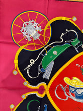 Load image into Gallery viewer, Hermes 90cm Silk Scarf Springs Marine Fuchsia Rouge