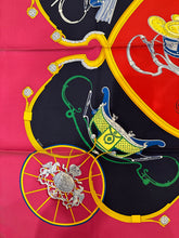 Load image into Gallery viewer, Hermes 90cm Silk Scarf Springs Marine Fuchsia Rouge