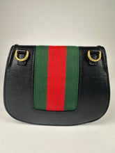 Load image into Gallery viewer, Gucci Calfskin Web Crystal Butterfly Stripe Small Totem Shoulder Bag Black