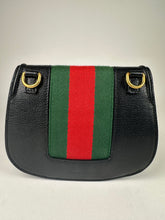 Load image into Gallery viewer, Gucci Calfskin Web Crystal Butterfly Stripe Small Totem Shoulder Bag Black