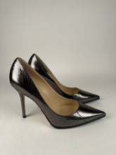 Load image into Gallery viewer, Jimmy Choo Metallic Abel Snakeskin Pump Smoke Size 39EU