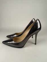 Load image into Gallery viewer, Jimmy Choo Metallic Abel Snakeskin Pump Smoke Size 39EU