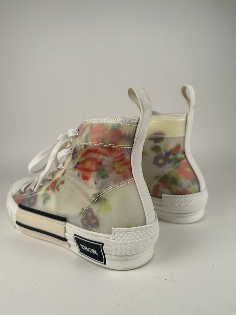 Dior B23 Floral Print High Top Sneakers Size 38EU