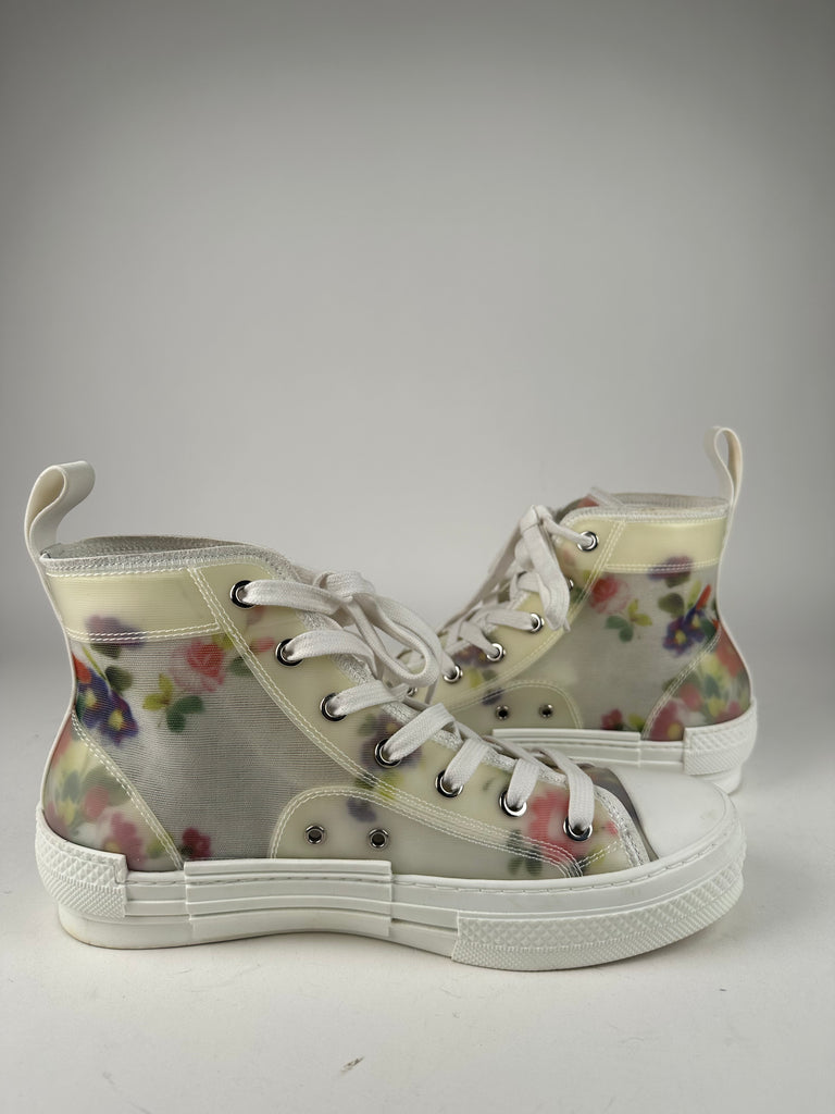 Dior B23 Floral Print High Top Sneakers Size 38EU