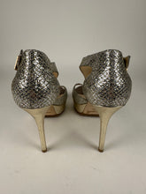 Load image into Gallery viewer, Jimmy Choo 247Tribe Sparkly Platform Peep Toe Champagne Size 38EU