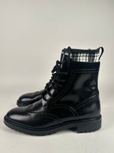 Load image into Gallery viewer, Dior Calfskin Tartan D-Order Low Boot Black/White size 38EU