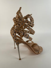 Load image into Gallery viewer, Gianvito Rossi Jett Roma Powder Strap Sandal Heels size 35.5EU