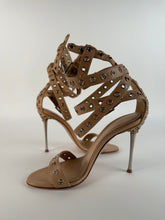 Load image into Gallery viewer, Gianvito Rossi Jett Roma Powder Strap Sandal Heels size 35.5EU