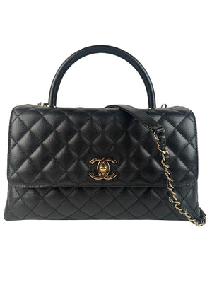 Chanel Caviar Quilted Small Coco Handle Flap Black