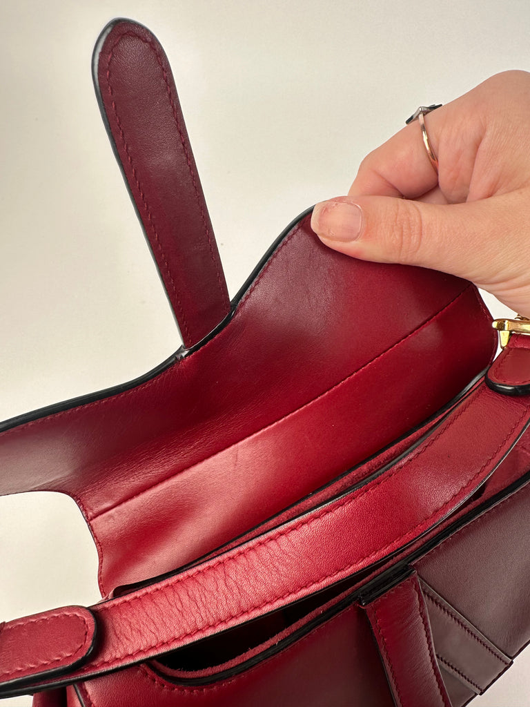 Dior Smooth Calfskin Mini Saddle Bag Red