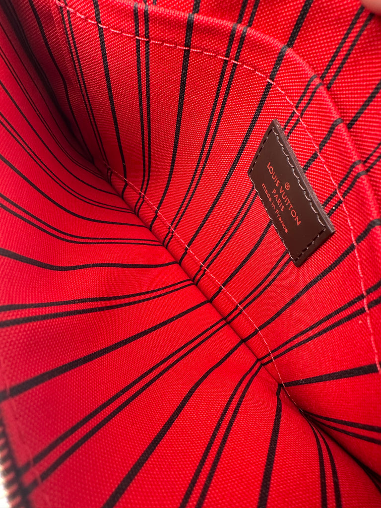 Louis Vuitton Neverfull MM/GM Pochette Damier Ebene Cherry