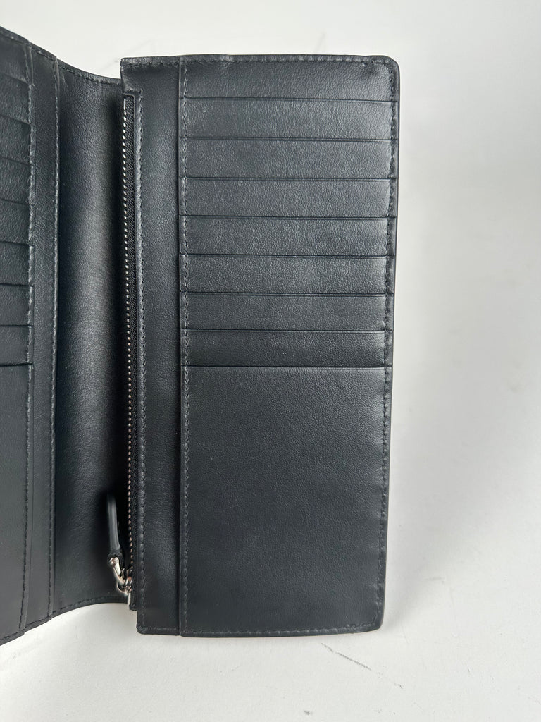 Burberry Long TB Pattern Wallet Black White