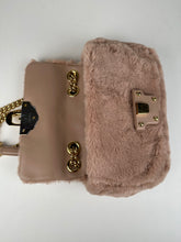 Load image into Gallery viewer, Dolce &amp; Gabbana Faux Fur Watersnake Embellished Lucia Shoulder Bag Pink