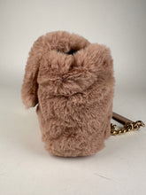 Load image into Gallery viewer, Dolce &amp; Gabbana Faux Fur Watersnake Embellished Lucia Shoulder Bag Pink