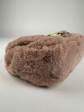 Load image into Gallery viewer, Dolce &amp; Gabbana Faux Fur Watersnake Embellished Lucia Shoulder Bag Pink