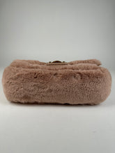 Load image into Gallery viewer, Dolce &amp; Gabbana Faux Fur Watersnake Embellished Lucia Shoulder Bag Pink