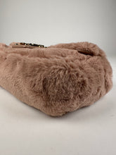 Load image into Gallery viewer, Dolce &amp; Gabbana Faux Fur Watersnake Embellished Lucia Shoulder Bag Pink