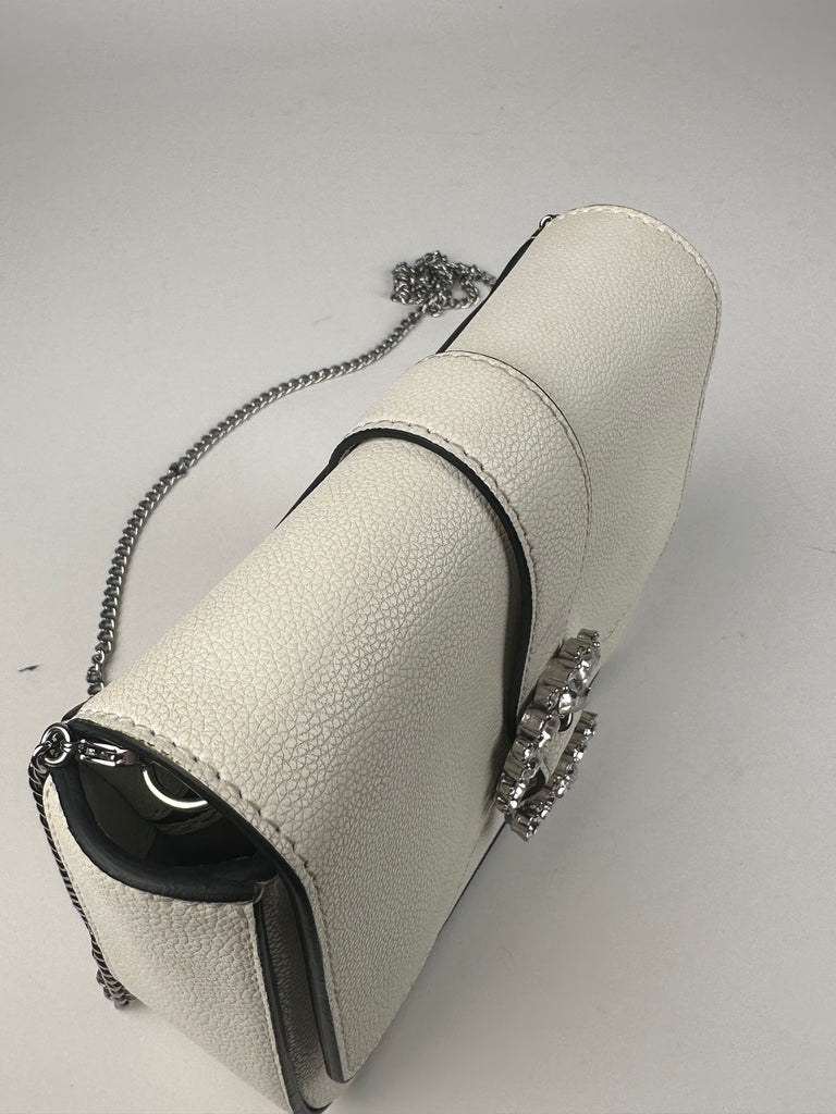 Jimmy Choo Cheri Mini Crossbody Bag White
