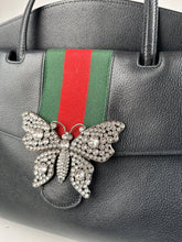Load image into Gallery viewer, Gucci Totem Large Butterfly Top Handle Bag Black