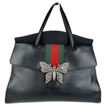 Load image into Gallery viewer, Gucci Totem Large Butterfly Top Handle Bag Black