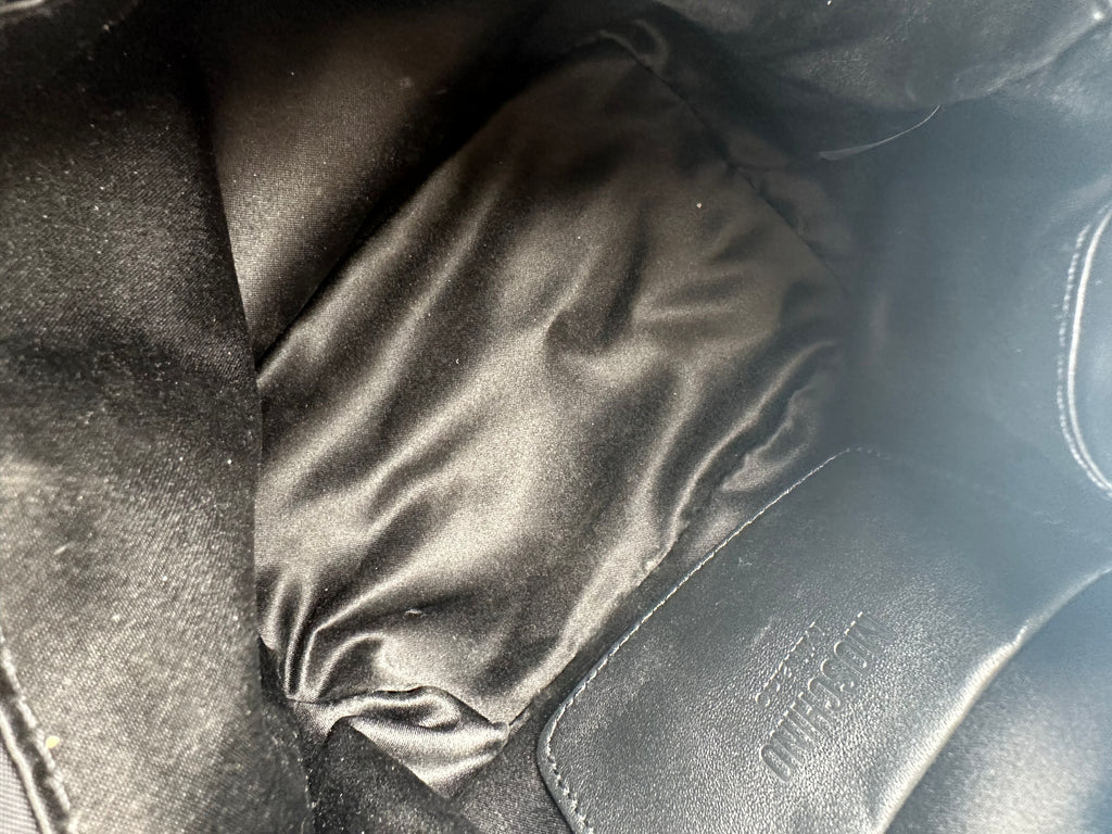 Moschino Black Nylon and Leather Bucket Bag
