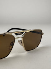 Load image into Gallery viewer, Prada Aviator Style Sunglasses with Logo Gold