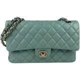 Chanel Caviar Quilted Medium Double Flap Light Blue 20C