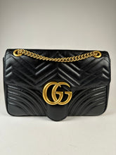 Load image into Gallery viewer, Gucci Marmont Medium Shoulder Bag Calfskin Black