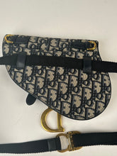 Load image into Gallery viewer, Dior Oblique Saddle Belt Pouch Blue