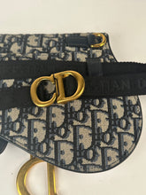 Load image into Gallery viewer, Dior Oblique Saddle Belt Pouch Blue