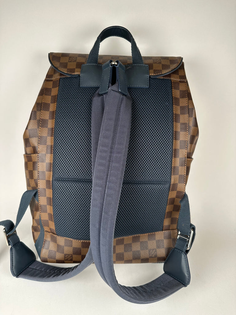 Louis Vuitton Damier Ebene Runner Backpack Blue – Sacdelux