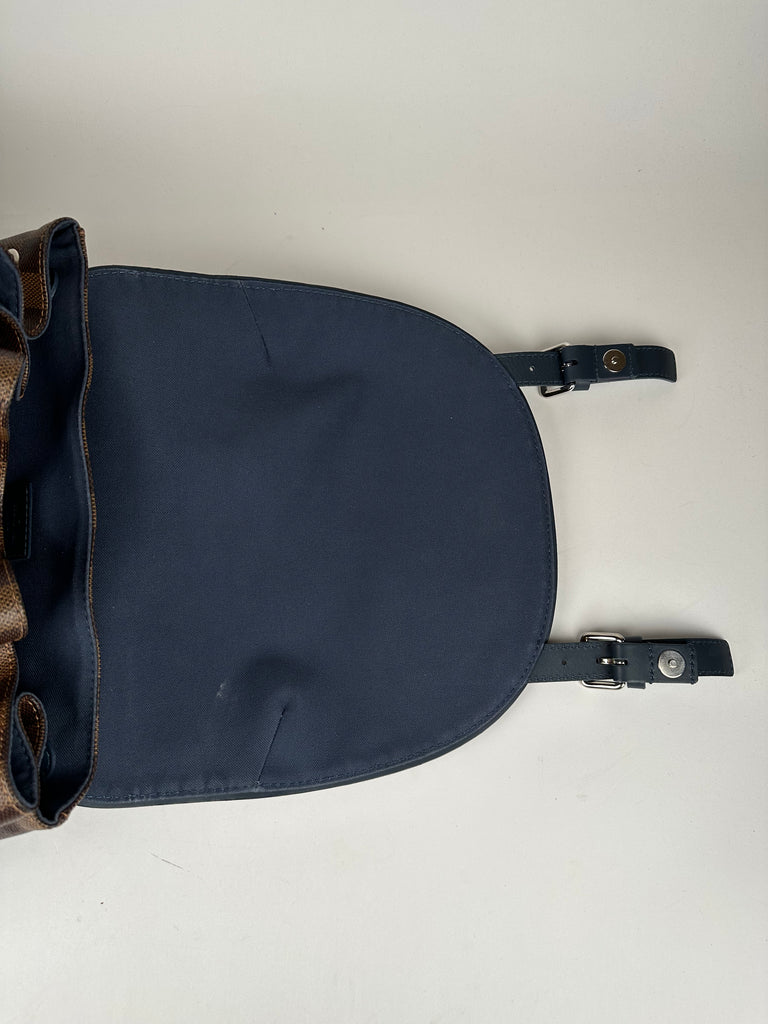 Louis Vuitton Damier Ebene Runner Backpack Blue