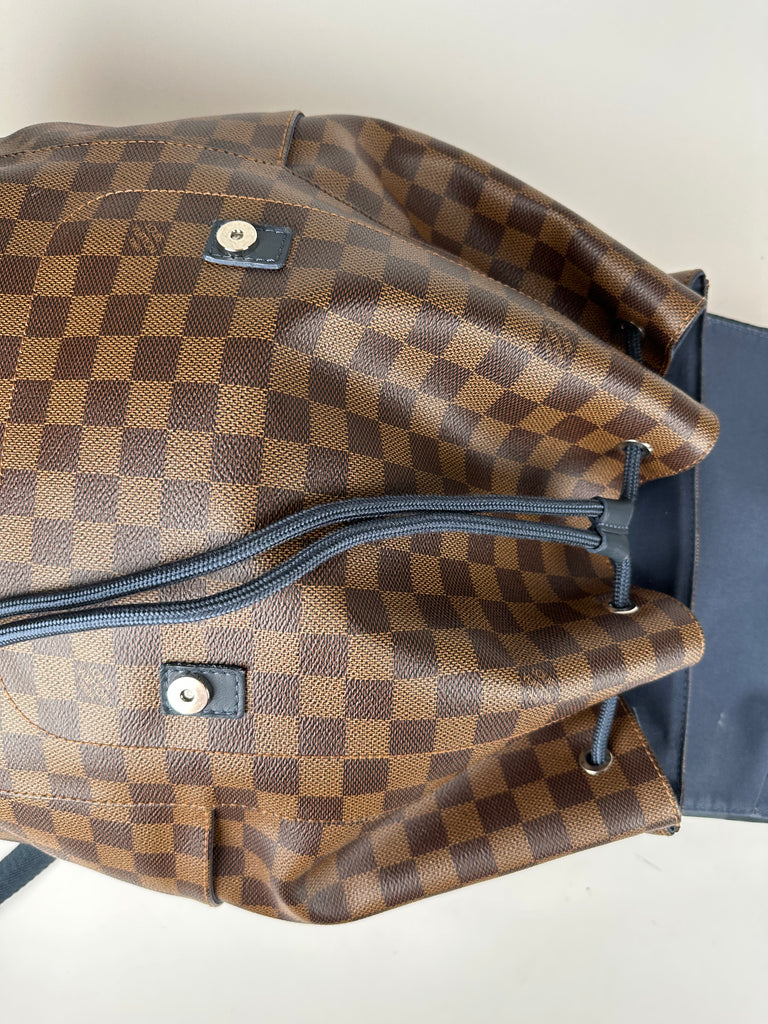 Louis Vuitton Damier Ebene Runner Backpack Blue