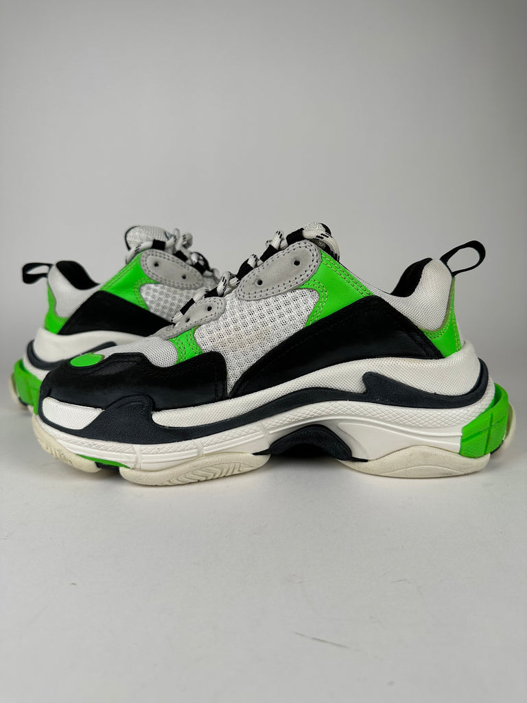 Balenciaga Triple S Green Black White Size 37EU