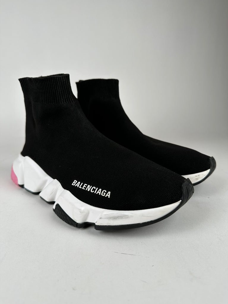 Balenciaga Speed Trainers Pink Black Size 37EU