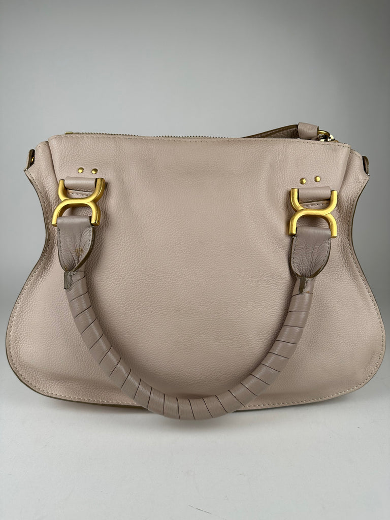 Chloe Medium Marcie Satchel Sand Off White