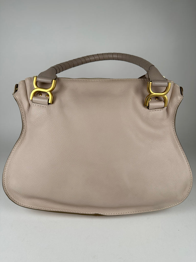 Chloe Medium Marcie Satchel Sand Off White