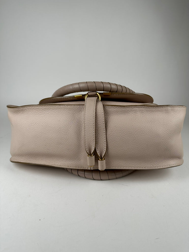 Chloe Medium Marcie Satchel Sand Off White