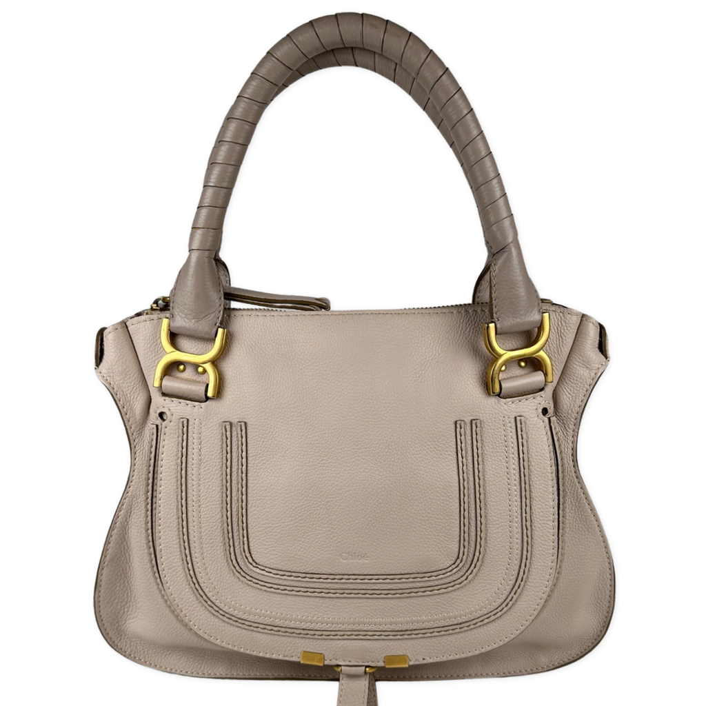 Chloe Medium Marcie Satchel Sand Off White