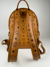 Load image into Gallery viewer, MCM Stark Side Studs Backpack in Visetos Cognac