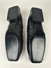 Load image into Gallery viewer, Givenchy Gathered Leather Flats With Logo at front Size 42EU Black