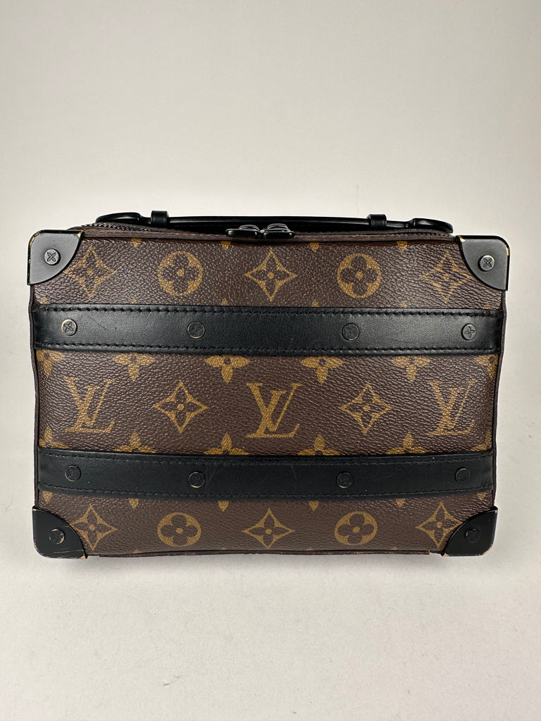 Louis Vuitton Monogram Macassar Handle Soft Trunk Black