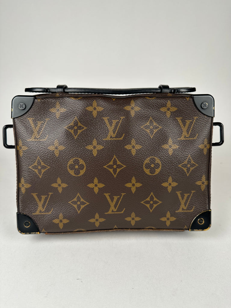 Louis+Vuitton+Soft+Trunk+Mini+Shoulder+Bag+Black+Canvas+Monogram+