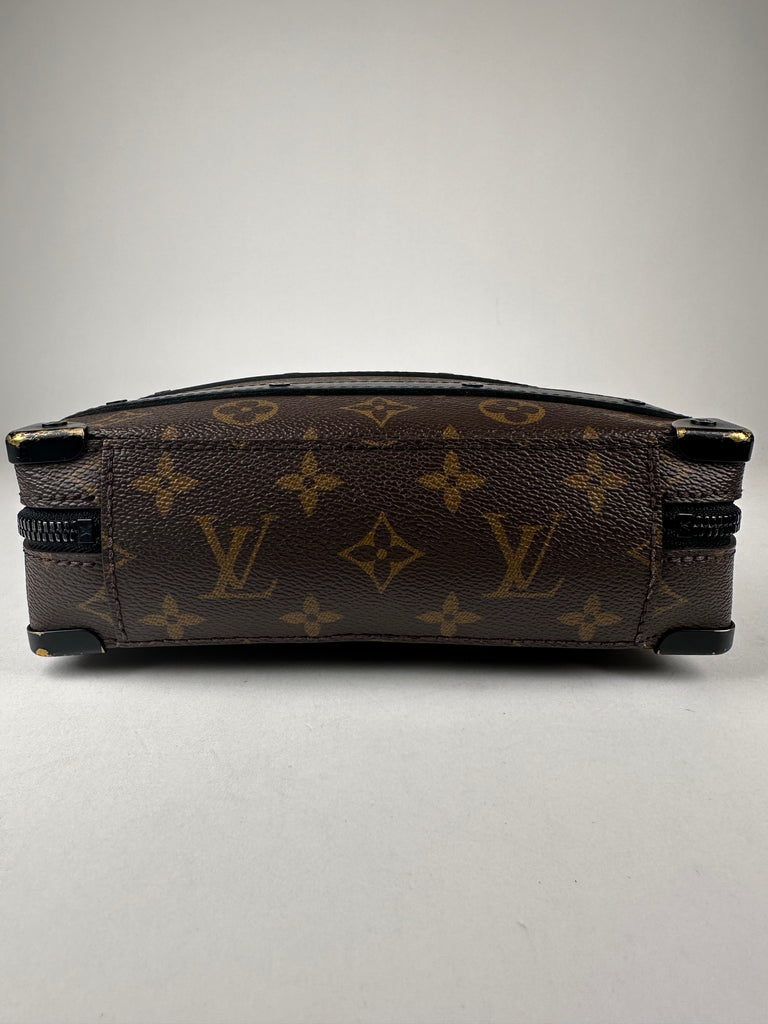 Louis Vuitton Monogram Macassar Handle Soft Trunk Black